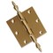 Embassy 3-1/2 x 3-1/2 Solid Brass Hinge, Satin Brass Finish with Urn Tips 3535BBUS4U-1 - alternate 1